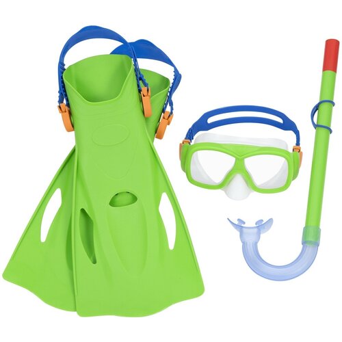 Набор для плавания Bestway 25019 SureSwim (р.37-41) от 7-14 лет, зеленый набор для ныряния маска трубка цвета микс 24053 bestway
