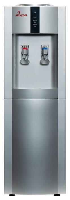 Кулер для воды напольный со шкафчиком APEXCOOL 16LD серебристый - фотография № 2