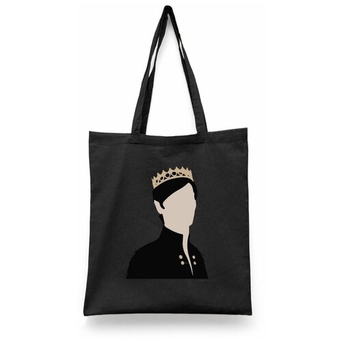 фото Сумка-шоппер унисекс каждому своё "жестокий принц/злой король/холли блэк" черная