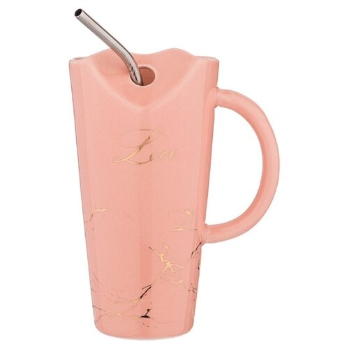 фото Lefard кружка break time love 480 мл розовый