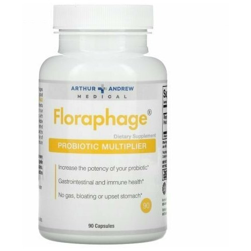 arthur andrew medical floraphage 90 капсул Floraphage, фаговый пробиотик, мультипликатор, Arthur Andrew Medical, 90 капсул