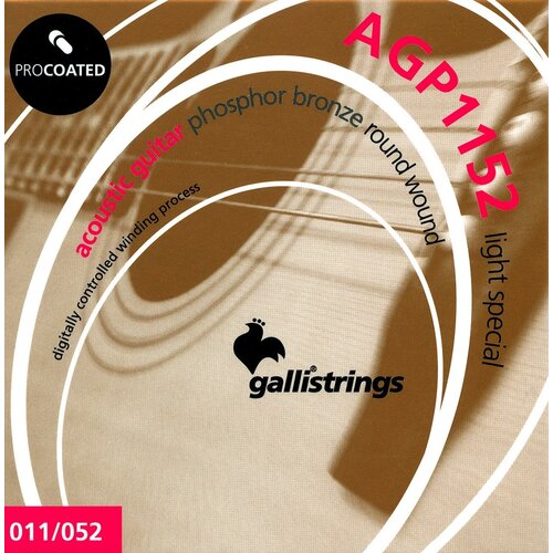 Комплект струн для акустической гитары 11-52 GALLI STRINGS AGP1152 струны galli strings agb1356
