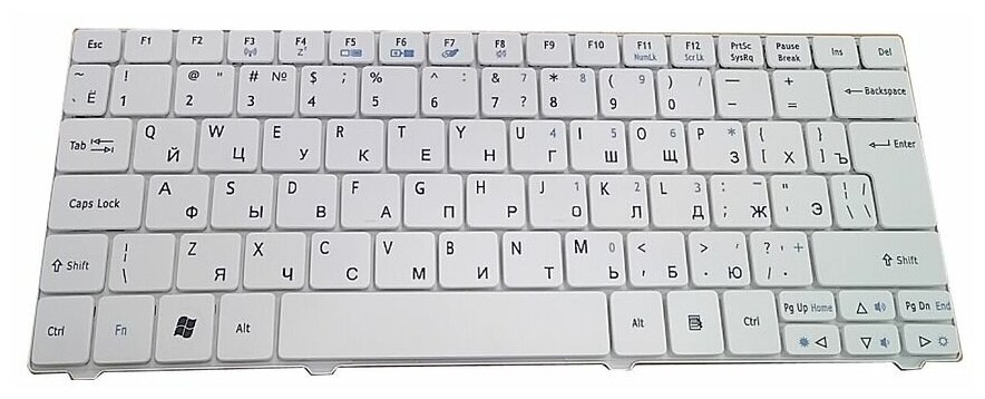 Клавиатура для ноутбуков Acer Aspire 1810T 1410 One 751 RU White