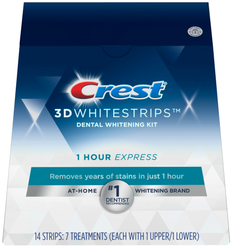 Crest отбеливающие полоски 3D White 1-Hour Express, 14 шт.