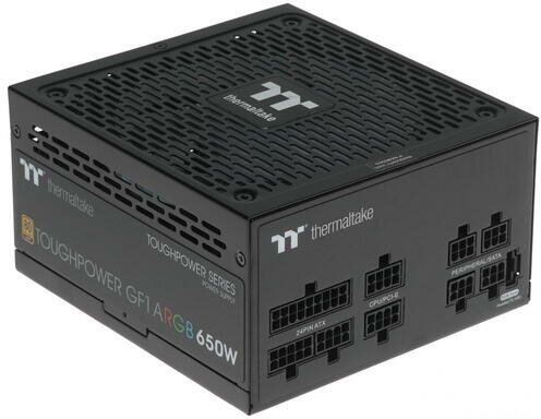 Блок питания THERMALTAKE Toughpower GF1 ARGB, 650Вт, 140мм, черный, retail [ps-tpd-0650f3fage-1] - фото №2