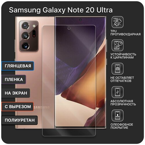 Гидрогелевая защитная пленка для Samsung Galaxy Note 20 Ultra / С вырезом под камеру - полное покрытие экрана - Devia Premium