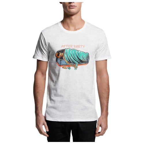 фото Футболка мужская "after party", светло-серый меланж, 48/m errror