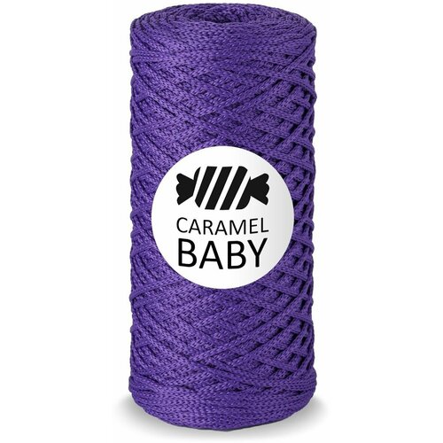 Шнур полиэфирный Caramel Baby 2мм, Цвет: Лилу, 200м/150г, шнур для вязания карамель бэби