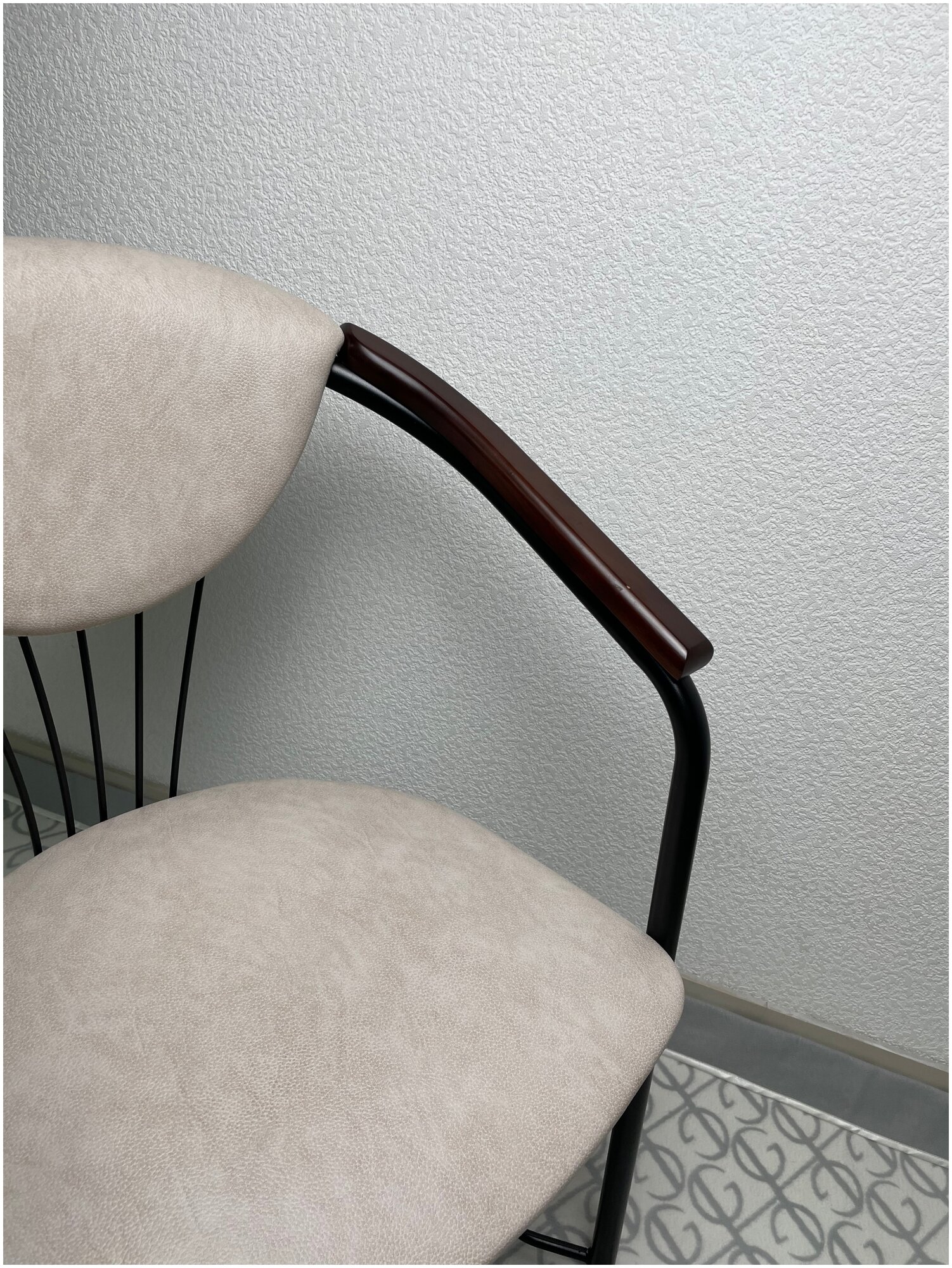 Кресло стул для кухни со спинкой с подлокотниками белое - фотография № 11