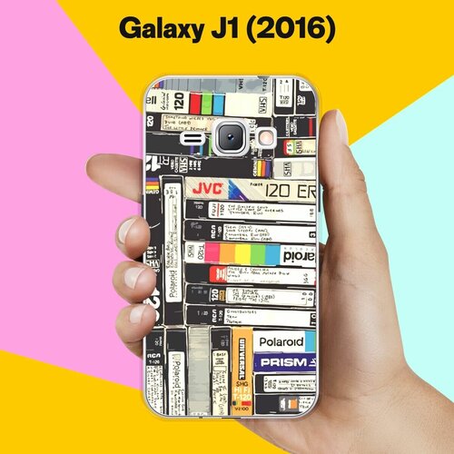 Силиконовый чехол на Samsung Galaxy J1 (2016) Кассеты / для Самсунг Галакси Джей 1 (2016) чехол книжка миндальные круассаны на samsung galaxy j1 2016 самсунг джей 1 2016 черный