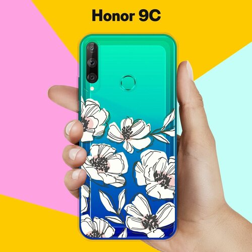 Силиконовый чехол Цветы на Honor 9C силиконовый чехол цветы оранжевые на honor 9c
