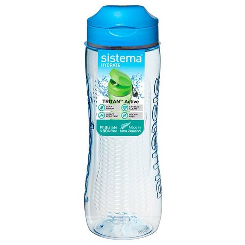 Бутылка для воды Sistema 650_Черный коллекция Hydrate из пластика, объем 800 мл, цвет черный