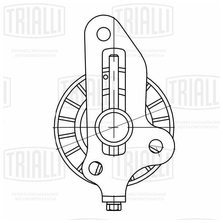 Ролик привод. ремня для автомобилей ГАЗ (змз. 405, 406, 409) (с кронтшейном) (только ролик) (CM 1091) TRIALLI