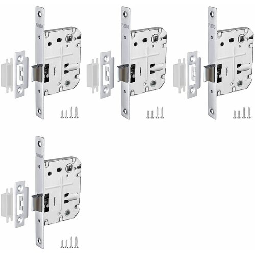 Защелка врезная L72-50 CP Хром (комплект 4 штуки)