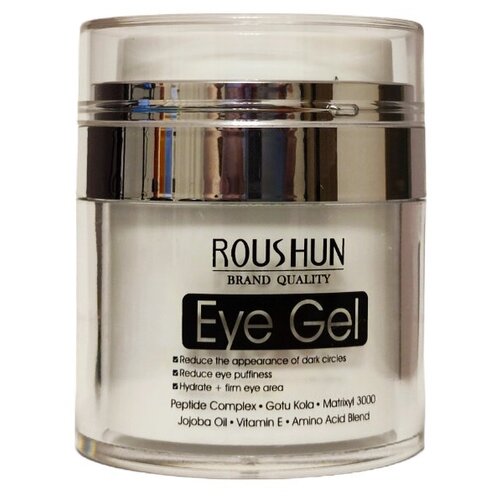 Roushun Гель для век Eye Gel Против отёков, Тёмных кругов и морщин Олигопептиды и Аминокислоты, 50 мл