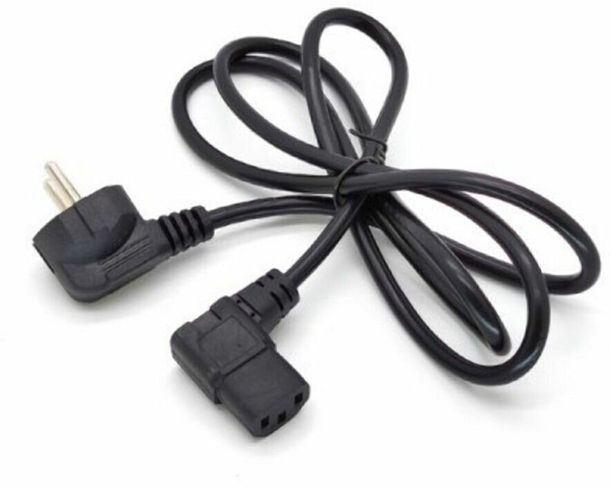 фото Кабель питания для лампы светильника угловой шнур сетевой 1,5м (С13/16А) OT-ELS08черный Орбита