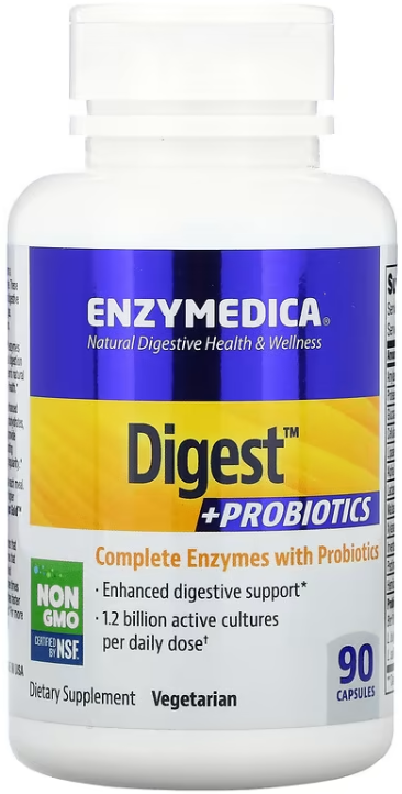 Enzymedica Digest + Probiotics (Пищеварительные ферменты с пробиотиками) 90 капсул (Enzymedica)