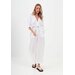 Костюм Luisa Moretti, блуза и брюки, повседневный стиль, свободный силуэт, трикотажный, размер L, белый