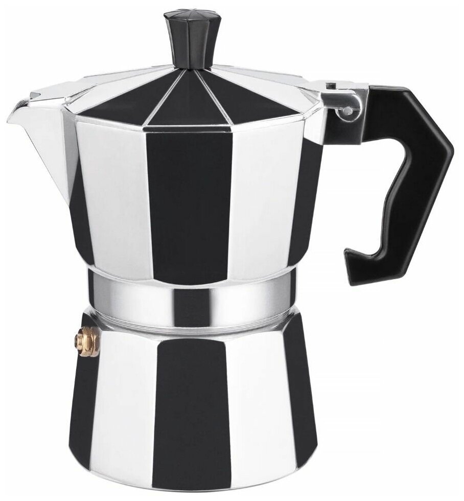 Кофеварка гейзерная Teco TC-401-3 cups сталь, 150 мл, алюминиевая .