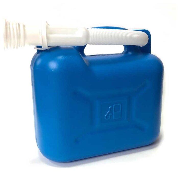 Канистра 5 литров пластиковая с заливным устройством "голубая"