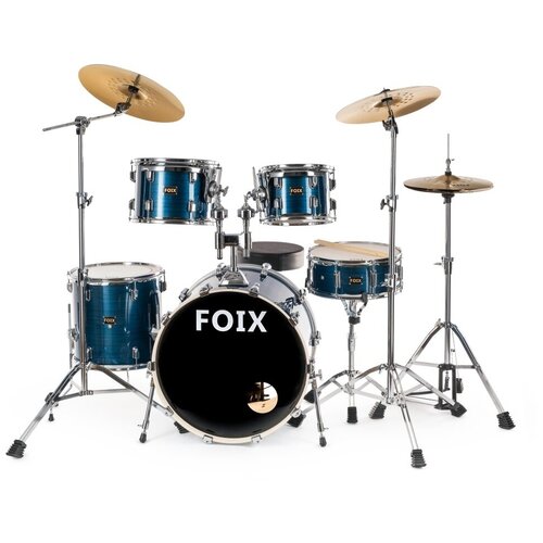 отдельный барабан sonor том том барабан prolite 12 x 9 chocolate burl DF-2113 Барабанная установка, синяя, Foix