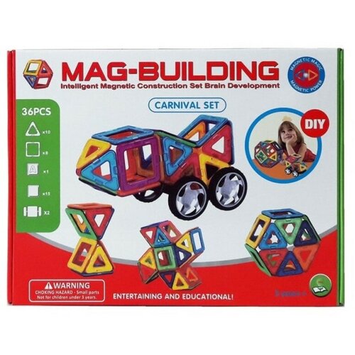 магнитный конструктор mag building 56 Магнитный конструктор Mag-Building 36 деталей Carnival GB-W36