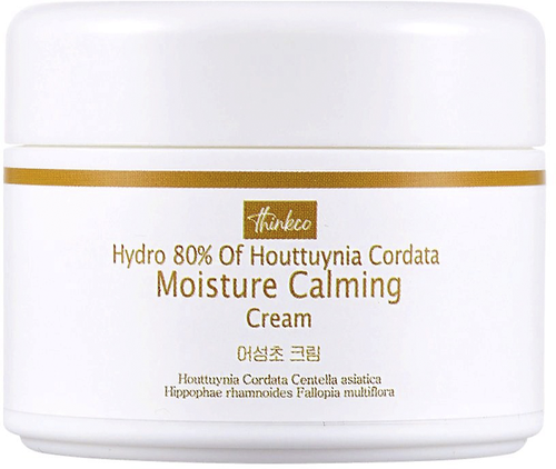 Увлажняющий, успокаивающий крем с экстрактом хауттюйнии, Thinkco Hydro 80% Of Houttuynia Cordate Moisture Calming Cream, 50 мл.