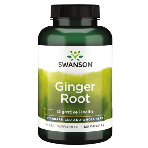 Swanson Ginger Root Standardized and Whole Herb (Корень имбиря стандартизированная и цельная трава) 120 капсул, 02/24