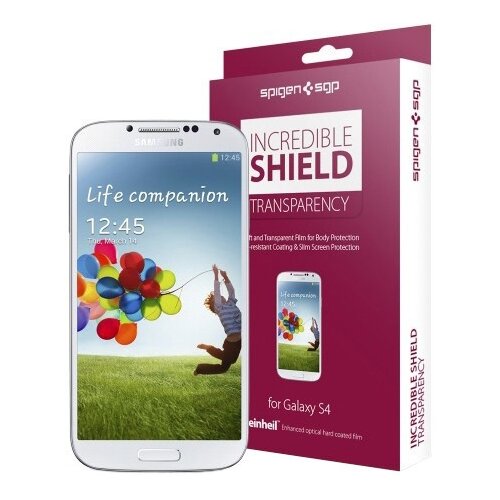 фото Набор защитных пленок spigen для galaxy s4 - incredible shield 4.0 - sgp10192