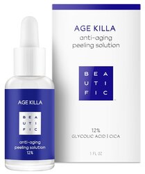 BEAUTIFIC пилинг для лица Age Killa anti-aging peeling solution антивозрастной 12% с гликолевой кислотой и Центеллой Азиатской