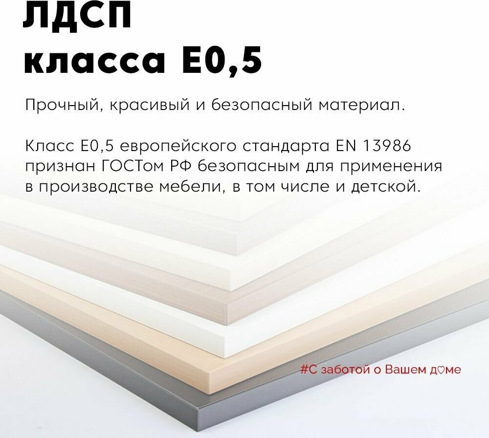 БРВ-Мебель Шкаф платяной двухстворчатый шириной 79 см Грейс SZF2D2S - фотография № 13