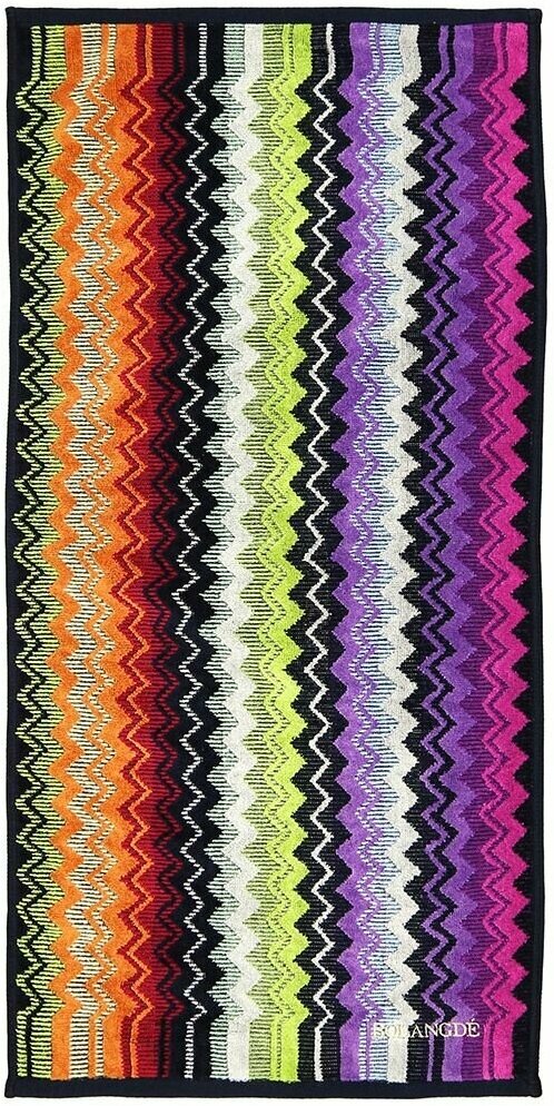 "Missoni-3012" Полотенце махровое 50х90см, плотность 375гр/м2, 100% хлопок, велюр, сиреневый, Bolangde - фотография № 1