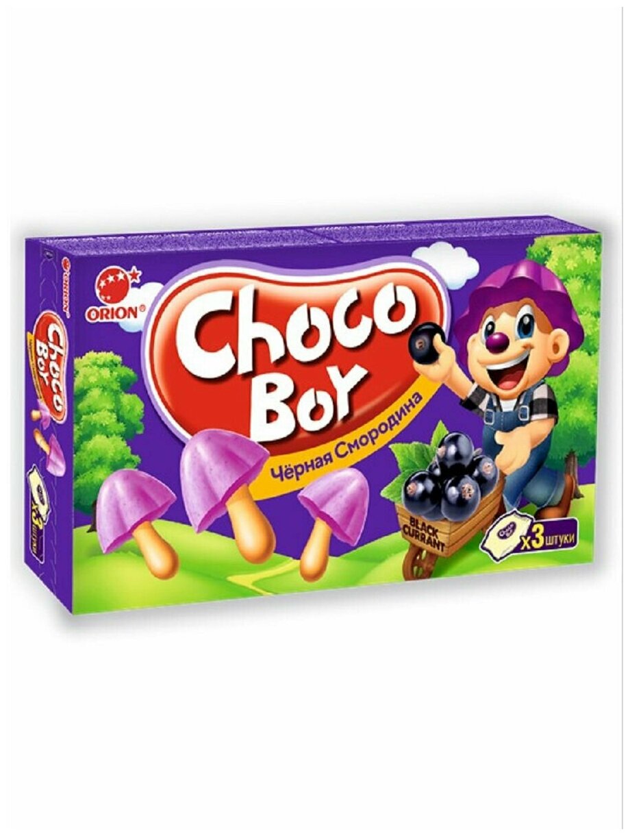 Печенье Orion Choco Boy Чёрная смородина, 6 шт по 45 г - фотография № 3