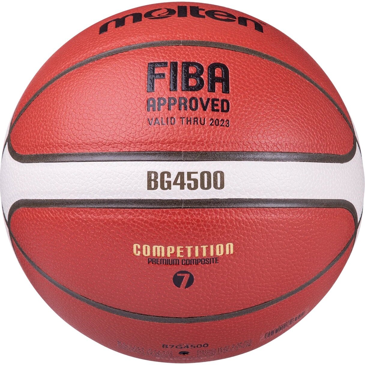 Мяч баскетбольный Molten FIBA BG4500, Коричневый - фото №8