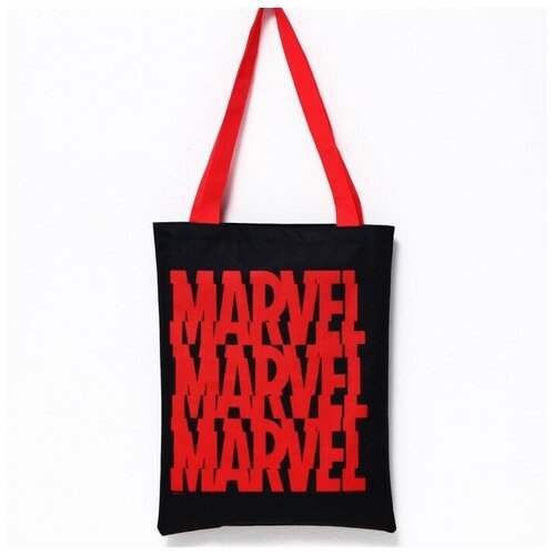 Сумка шоппер Marvel, красный, черный сумка шоппер барсоня текстиль красный