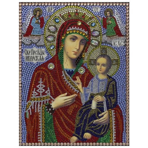 фото Иверская богородица набор для выкладывания стразами 28х22 преобрана 71