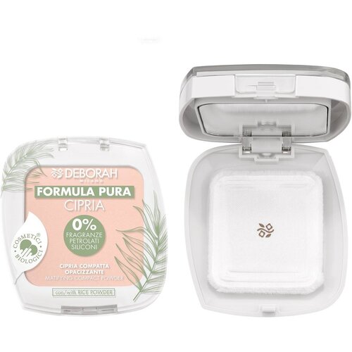 Пудра для лица DEBORAH Milano матирующая FORMULA PURA MATIFYING COMPACT POWDER, тон 01