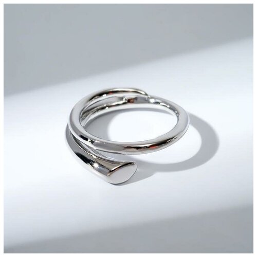 Кольцо, размер 16, серебряный кольцо многоточие крутящееся цвет серебро 16 размер