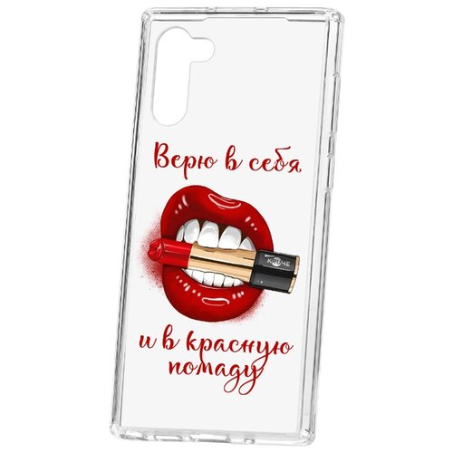 фото Чехол на samsung galaxy note 10 kruche print red lipstick