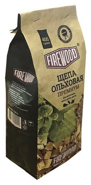 Щепа для копчения FIREWOOD 400г ольховая