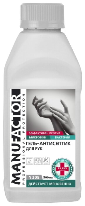 Купить Manufactor Спиртовой гель-антисептик для рук №308 (ПВХ), 500 мл, тип крышки: винтовая по низкой цене с доставкой из Яндекс.Маркета