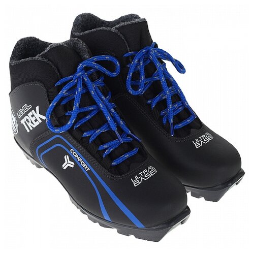 Ботинки лыжные TREK Level 3 NNN ИК, цвет чёрный, лого синий, размер 36