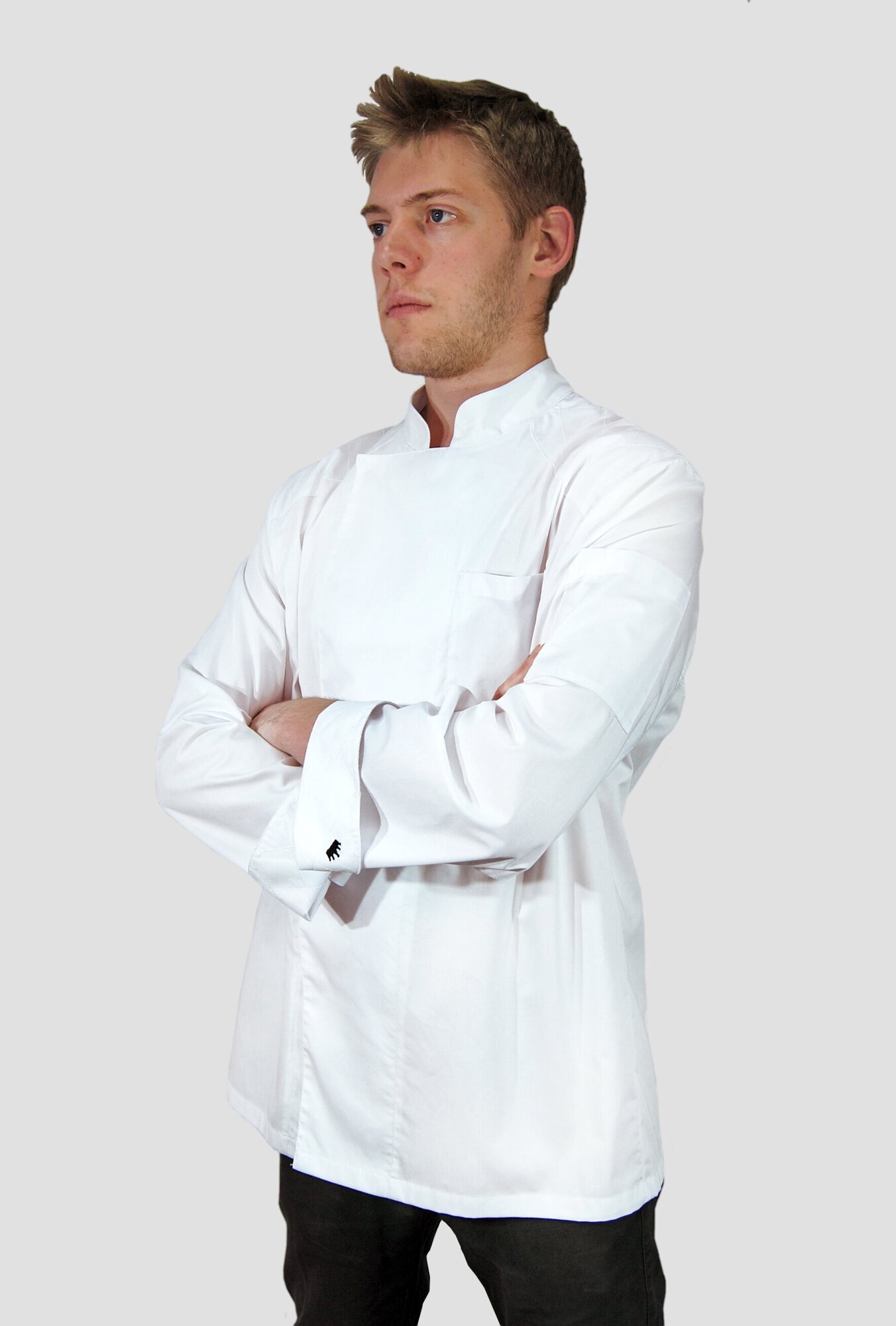 Китель мужской с вышивкой MASTER CHEF белый/размер 50/поварская одежда/униформа/куртка поварская