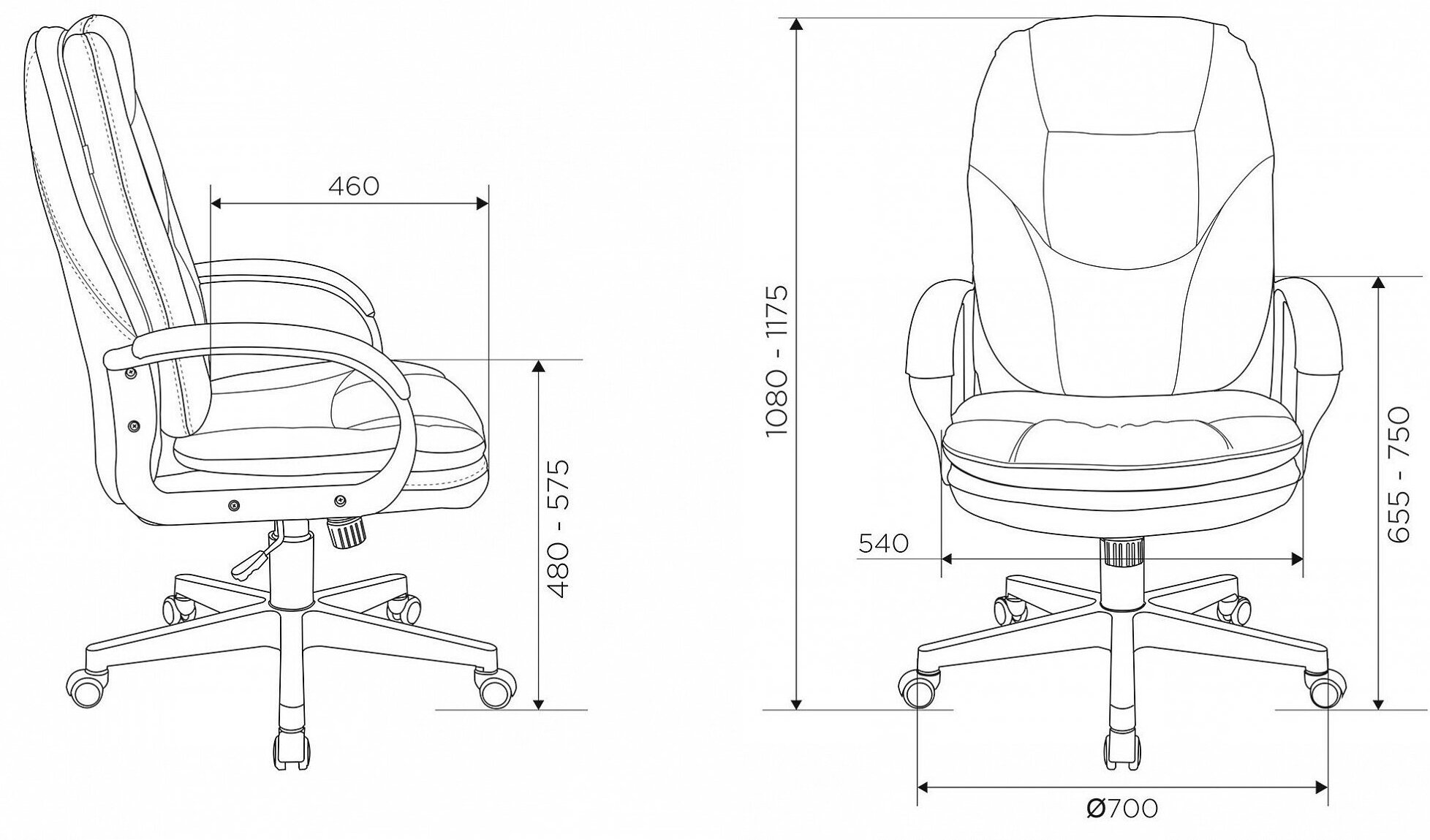 Кресло руководителя Бюрократ CH-868N Fabric коричневый Light-10 крестовина пластик - фотография № 5