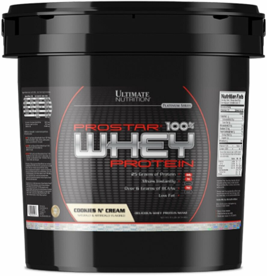 Сывороточный протеин Ultimate Nutrition Prostar Whey 4.54 kg, Cookies'n Cream