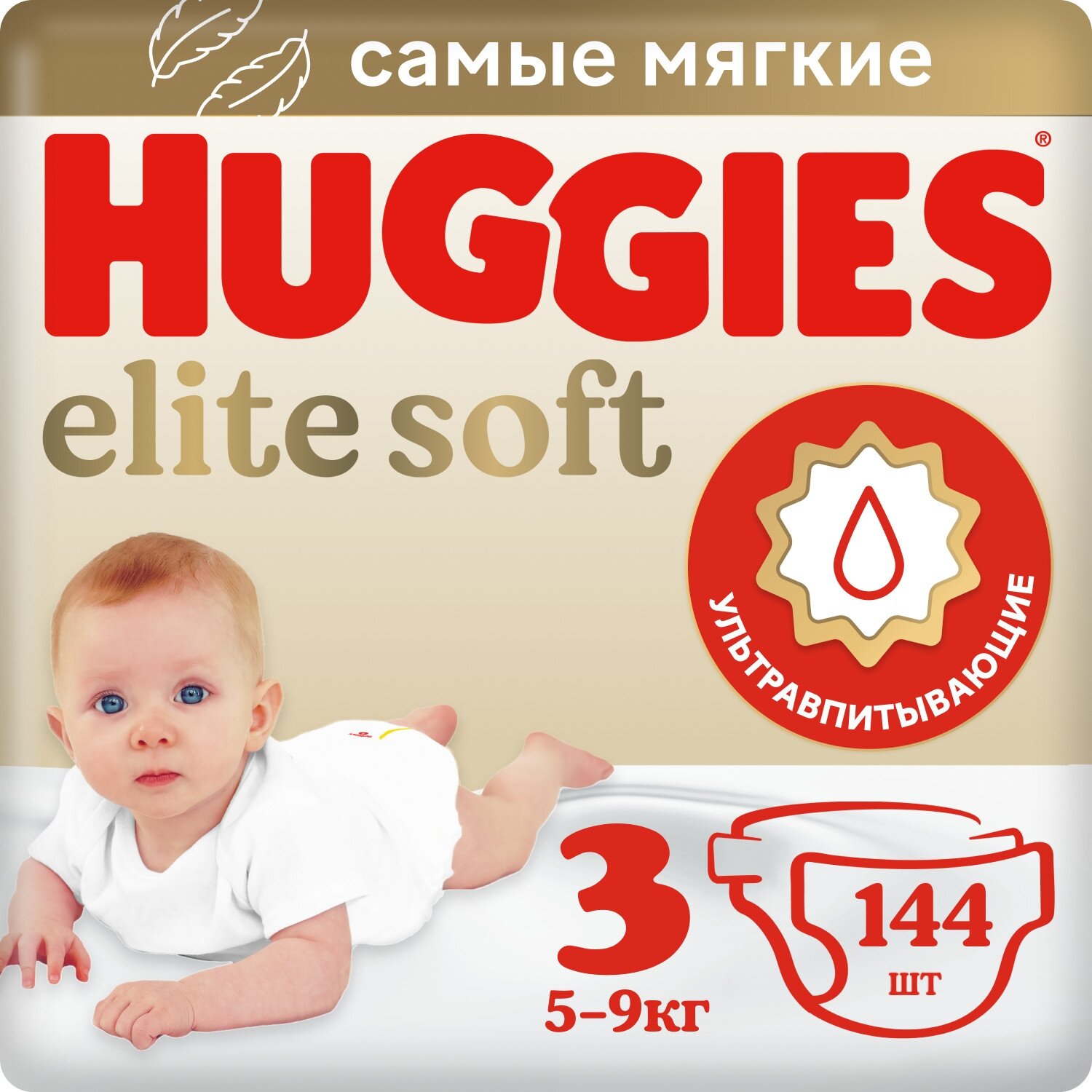 Подгузники Elite Soft 5-9кг 144шт