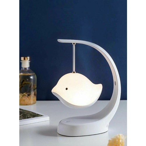 Умный ночной светильник с Bluetooth, цветная светодиодная музыкальная лампа с динамиком и сенсорным управлением в форме птички