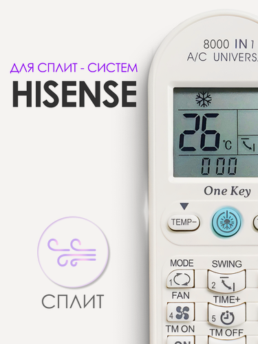 Изображение товара Пульт для кондиционера Hisense / пульт для сплит-системы Хайсенс 8000 в 1