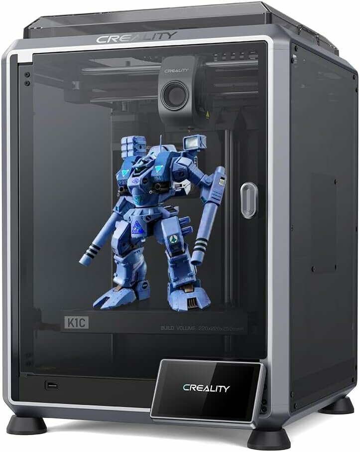 Creality K1 C, 220×220×250 мм, 600 мм/с, автоуровень, поддержка углеродного волокна, AI-камера, FDM