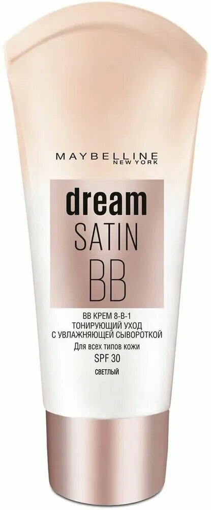 Maybelline New York BB-крем для лица Dream Satin SPF 30 - 02 Светлый, 30 мл